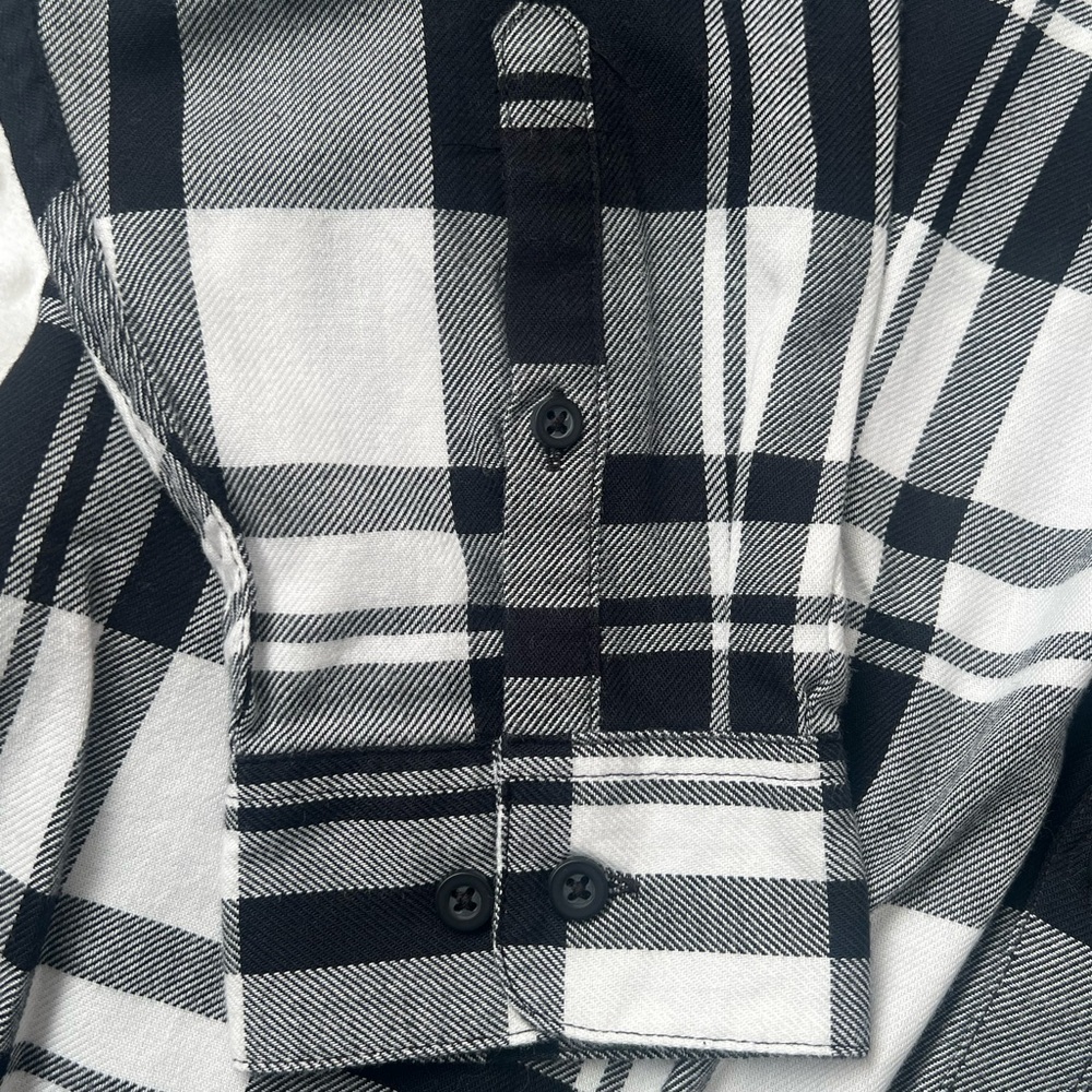 NWOT Port Authority Black and White Womens Checkered Shirt - Picture 4 of 4